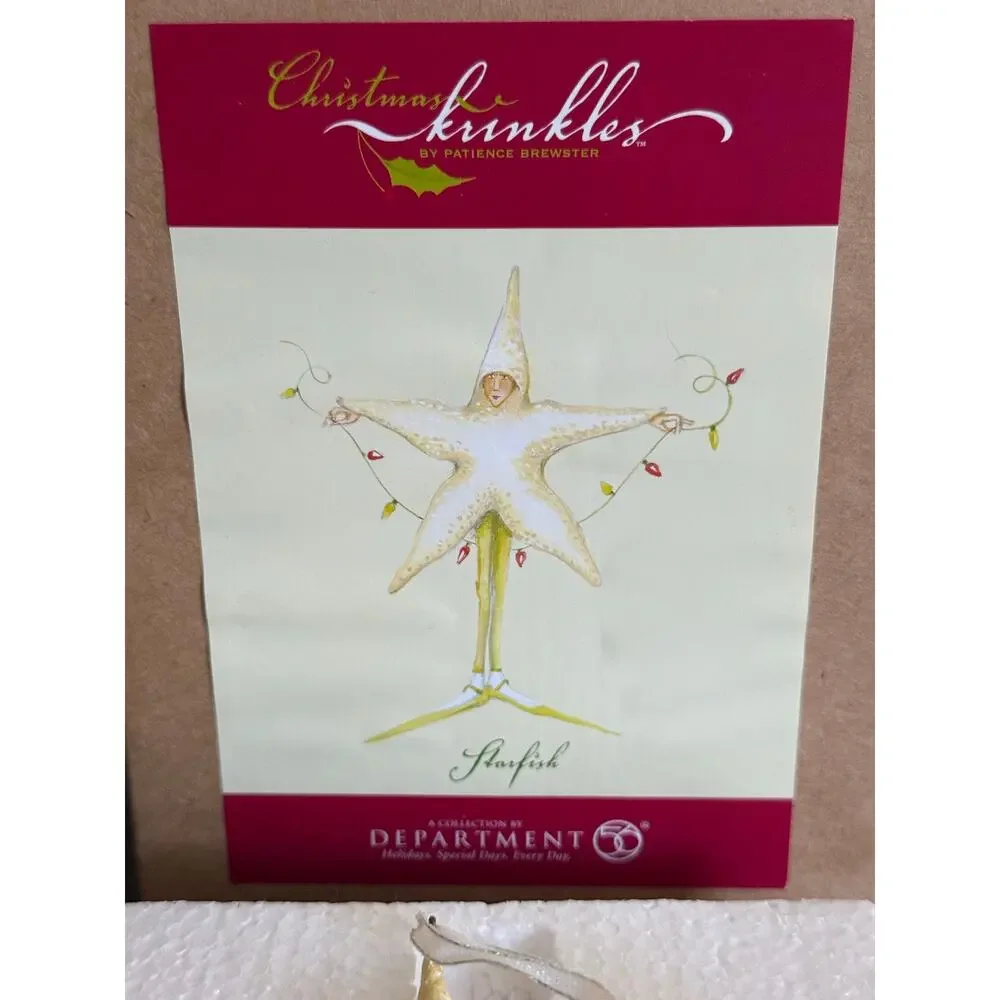 Department 56 Krinkles Patience Brewster Starfish ornament in original box.